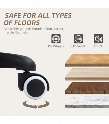 Vinsetto Office Chair with Rechargeable Vibration Massage, Brown