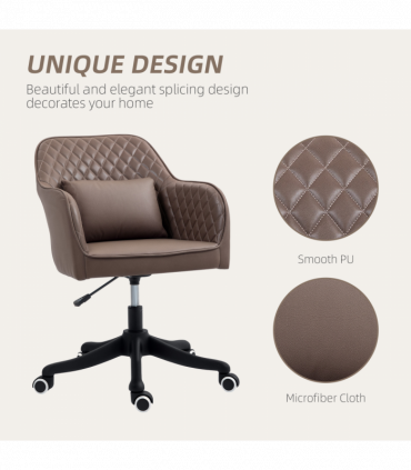 Vinsetto Office Chair with Rechargeable Vibration Massage, Brown