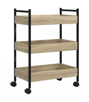 vidaXL Kitchen Trolley Sonoma Oak 50x30x70 cm Engineered Wood