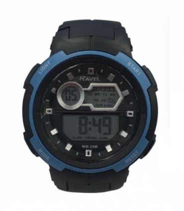 Ravel Mens 3ATM Digital Sports Blue/Black Watch RDG.14.39