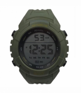 Ravel Mens 3ATM Digital Sports Green Watch RDG.14.29
