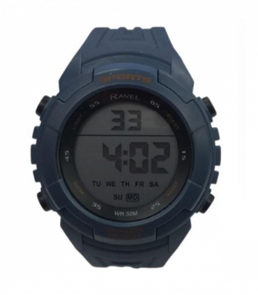 Ravel Mens 3ATM Digital Sports Blue Watch RDG.14.28
