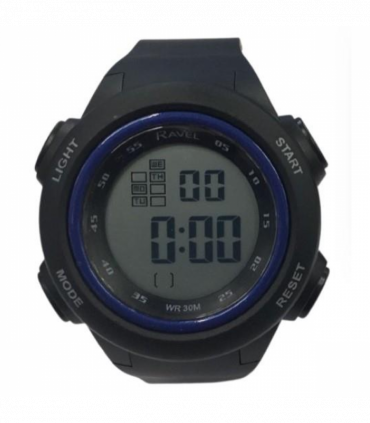Ravel Mens 3ATM Digital Sports Blue Ring Watch RDG.14.35