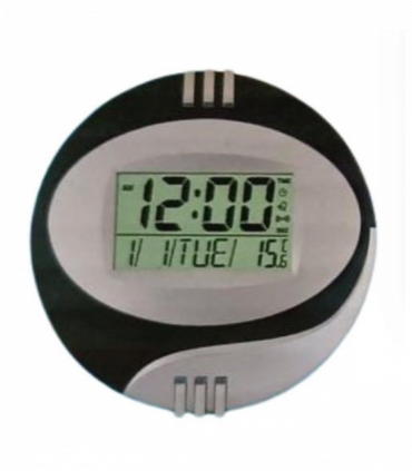 Kadio Kenko Digital Black with Temperature Day/Date Display Wall Mounted Clock