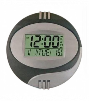 Kadio Kenko Digital Grey with Temperature Day/Date Display Wall Mounted Clock