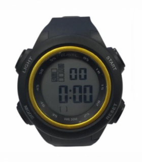 Ravel Mens 3ATM Digital Sports Golden Ring Watch RDG.14.37