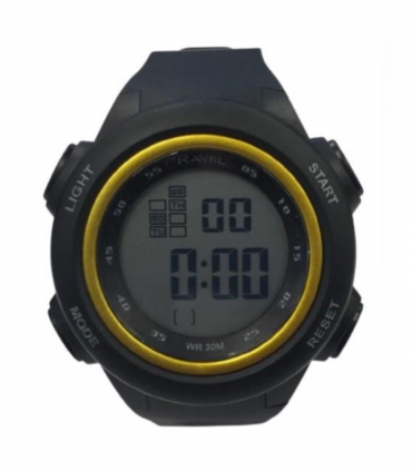 Ravel Mens 3ATM Digital Sports Golden Ring Watch RDG.14.37