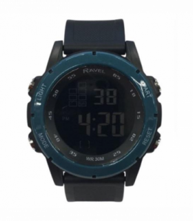 Ravel Mens 3ATM Digital Sports Teal Watch RDG.14.25