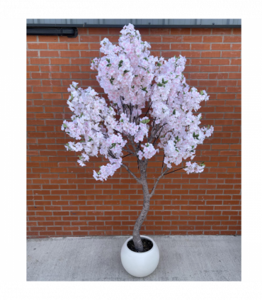 260cm XXL Artificial Cherry Blossom Tree with Decorative Planter
