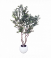 250cm XXL Artificial Olive Tree with Decorative Planter