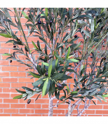 250cm XXL Artificial Olive Tree with Decorative Planter