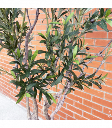 250cm XXL Artificial Olive Tree with Decorative Planter