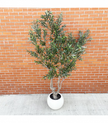 250cm XXL Artificial Olive Tree with Decorative Planter