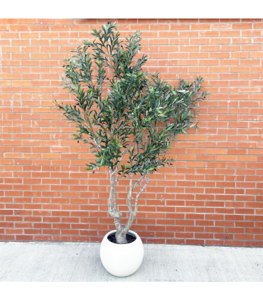 250cm XXL Artificial Olive Tree with Decorative Planter