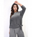Side Tie Long Sleeve Casual Top