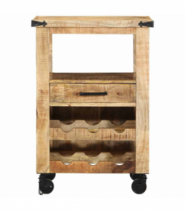 vidaXL Kitchen Trolley Brown 55 x 40 x 80 cm Solid Mango Wood