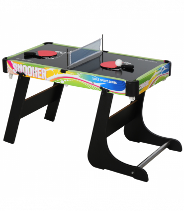 4-in-1 Foldable Game Table Hockey Football Table Tennis & Pool Home Gaming