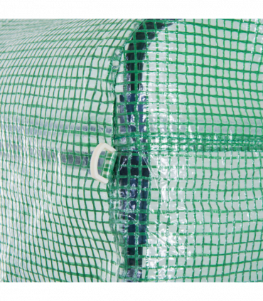 Greenhouse Walk-in tunnel 597L x 302W x 200Hcm Green Galvanised Steel PE