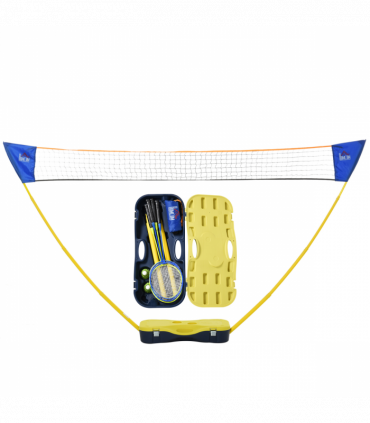 Foldable Badminton Net Set w/ 2 Pairs of Rackets 2 Nylon Shuttlecocks HOMCOM