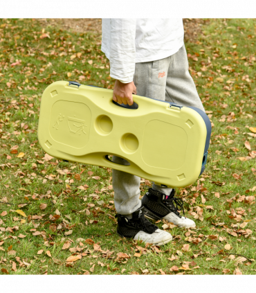 Foldable Badminton Net Set w/ 2 Pairs of Rackets 2 Nylon Shuttlecocks HOMCOM