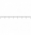 Garden Fence with Hoop Top Steel 11.9x0.6 m Black