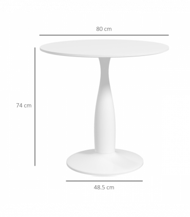 HOMCOM Round Dining Table with Steel Base for Living Room, Dining Room