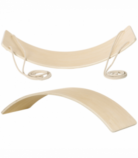 HOMCOM Wood Wobble Board W/ Ropes, Baby Rocker Balance Board for Kids, Adults