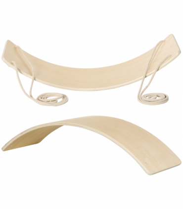 HOMCOM Wood Wobble Board W/ Ropes, Baby Rocker Balance Board for Kids, Adults