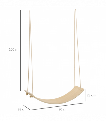 HOMCOM Wood Wobble Board W/ Ropes, Baby Rocker Balance Board for Kids, Adults
