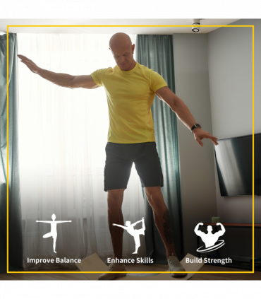 HOMCOM Wood Wobble Board W/ Ropes, Baby Rocker Balance Board for Kids, Adults