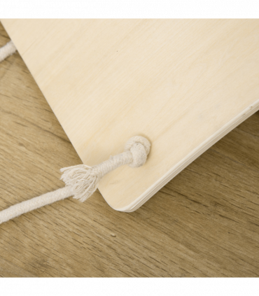 HOMCOM Wood Wobble Board W/ Ropes, Baby Rocker Balance Board for Kids, Adults