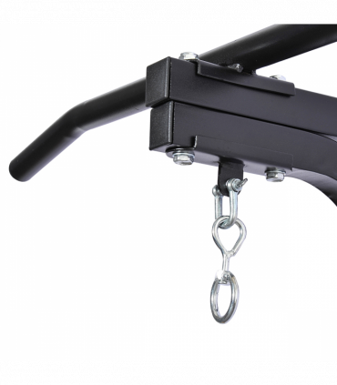 Heavy Punch Bag Hanger Wall Mount Chain Swivel Bracket Bar Steel, Black HOMCOM