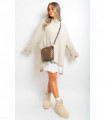 High Neck Oversized Long Sleeve Knitted Jumper