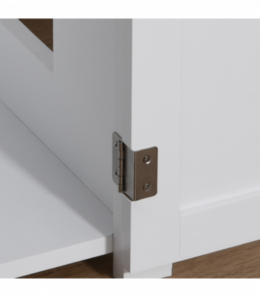 Inside Tabletop Side Table Cat Box Fixture w/ Magnetic Closing Door, White