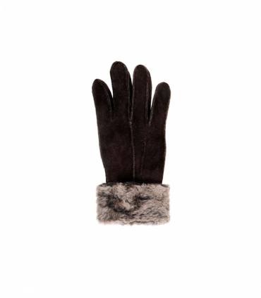 Nordvek Womens Sheepskin Gloves With Fur Cuff - 301-100