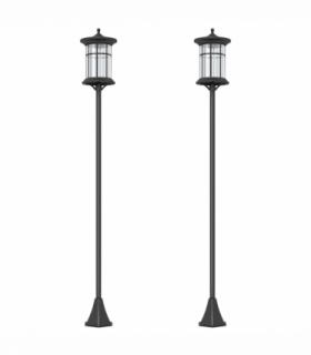 Outsunny LED Outdoor Solar Post Lights, Waterproof IP44, Cool White, 2 Pack