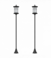 Outsunny LED Outdoor Solar Post Lights, Waterproof IP44, Cool White, 2 Pack