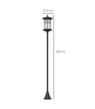 Outsunny LED Outdoor Solar Post Lights, Waterproof IP44, Cool White, 2 Pack