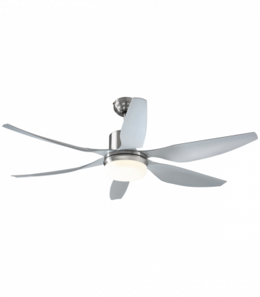 Reversible Ceiling Fan with Light, 3 Blades LED Lighting Remote Silver Fan