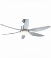 Reversible Ceiling Fan with Light, 3 Blades LED Lighting Remote Silver Fan