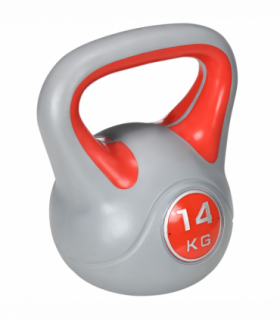 SPORTNOW 14kg Kettle Bell with Handle for Home Gym, Red and Grey
