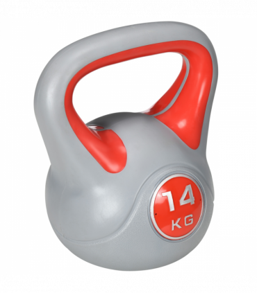 SPORTNOW 14kg Kettle Bell with Handle for Home Gym, Red and Grey