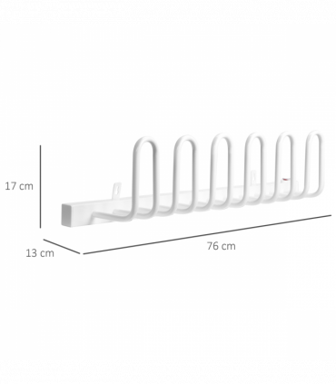 Wall Mounted Electric Shoe Dryer Shoe Warmers for Boots 3 Pairs White HOMCOM