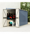 Wall-mounted Garden Shed Grey 118x288x178 cm Galvanised Steel