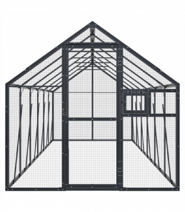 vidaXL Aviary Anthracite 1.79x6x1.85 m Aluminium