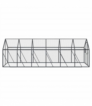 vidaXL Aviary Anthracite 1.79x6x1.85 m Aluminium