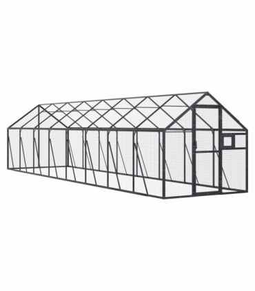 vidaXL Aviary Anthracite 1.79x8x1.85 m Aluminium
