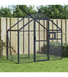 vidaXL Aviary Anthracite 179x100x185 cm Aluminium