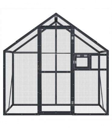 vidaXL Aviary Anthracite 179x100x185 cm Aluminium