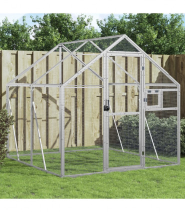 vidaXL Aviary Silver 1.79x2x1.85 m Aluminium